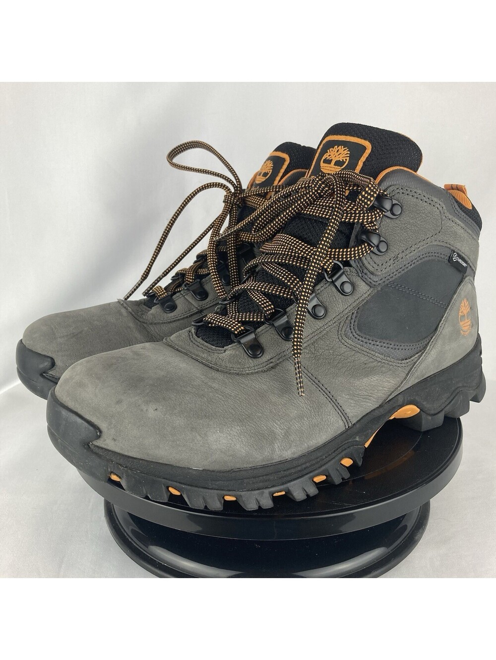 Men’s 11.5 Timberland Waterproof Hiking Trail Ankle Boots Gray Nubuck Leather